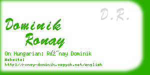 dominik ronay business card